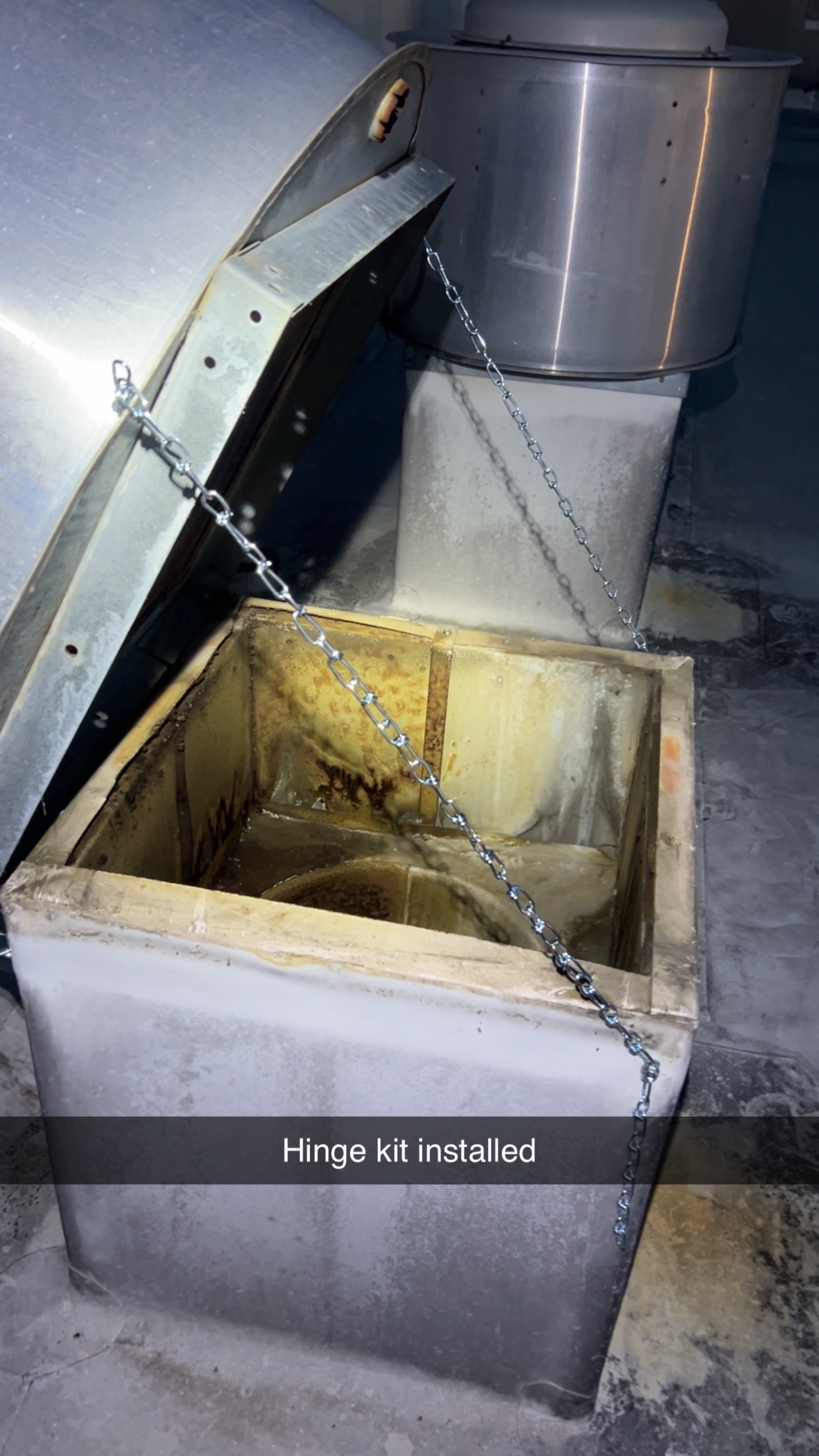 Hood system cleaned and inspected